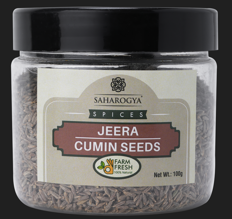 Saharogya Premium Jeera 100g | Cumin Seeds | 100% Vegan |Rich flavour & Aroma | Gluten Free | Premium Indian Spice | Fresh & Natural