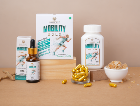 Mobility Gold Joint Pain Relief Supplement Blend of 14 powerful herbs that  - Support Joint Health Supplement - 120 Capsules